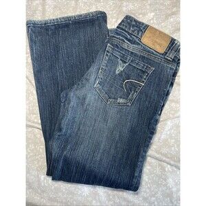 American Eagle Jeans Womens Boyfriend 77 Distressed Medium Wash Size 8 Short